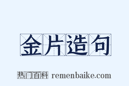 金片造句是什么意思的图片